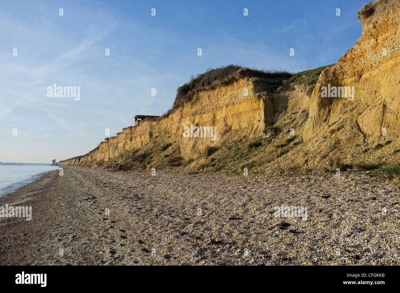 Klippe Erosion Südküste Stockfoto