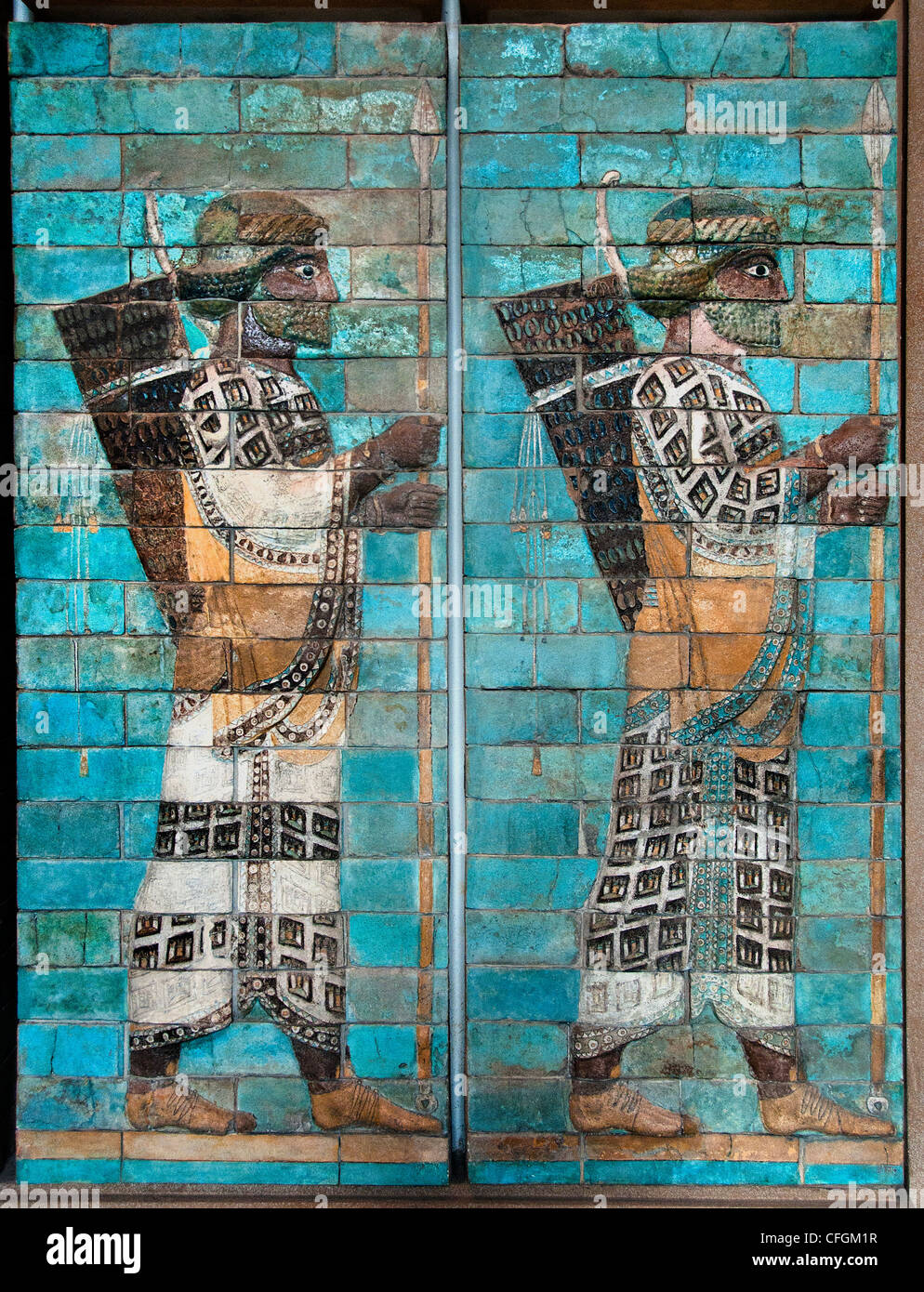 Bogenschützen Fries 5 Cent BC Achaemenid Ära persischer Palast von Darius ich 521-486 v. Chr. König von Persien Susa Iran Stockfoto