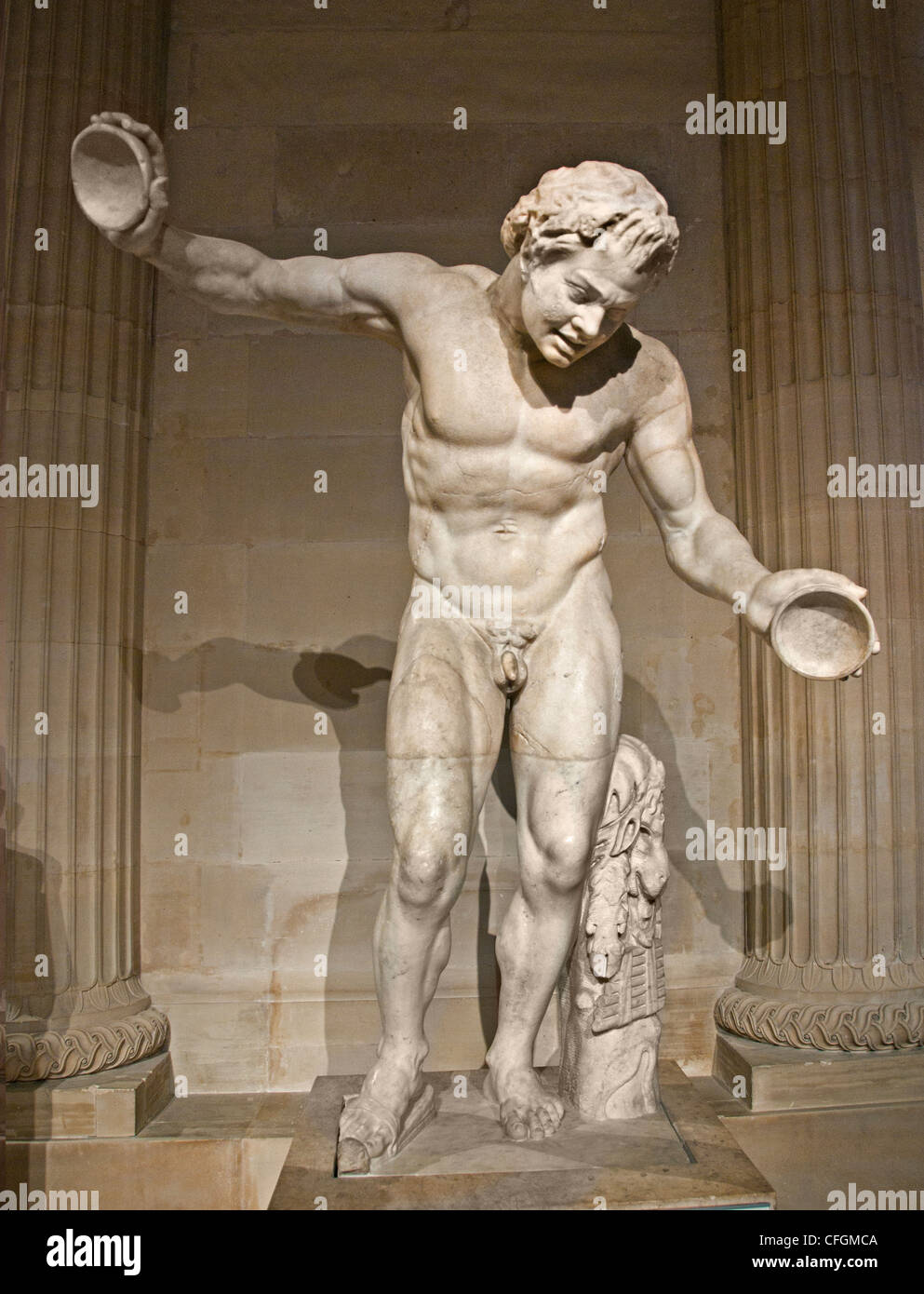 Tanzender Satyr Einladung auf den Tanz Roman 1 Cent AD-Kopie eines hellenistischen original 2d Cent BC Griechisch Griechenland in Rom gefunden Stockfoto