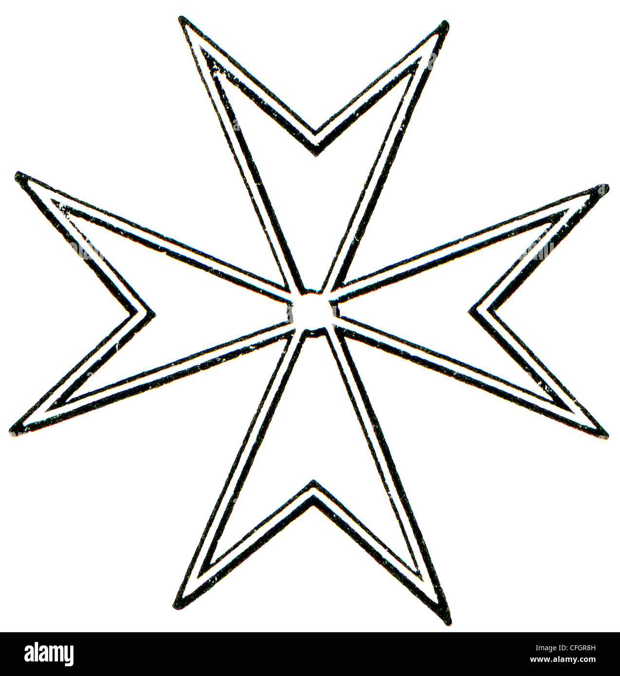 Ein Kreuz aus dem Malteser Orden. Die römisch-katholische Kirche. Stockfoto