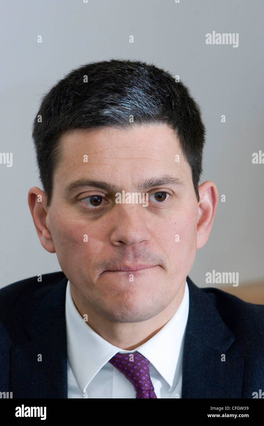 Porträts von der Labour-Politiker David Miliband. Stockfoto