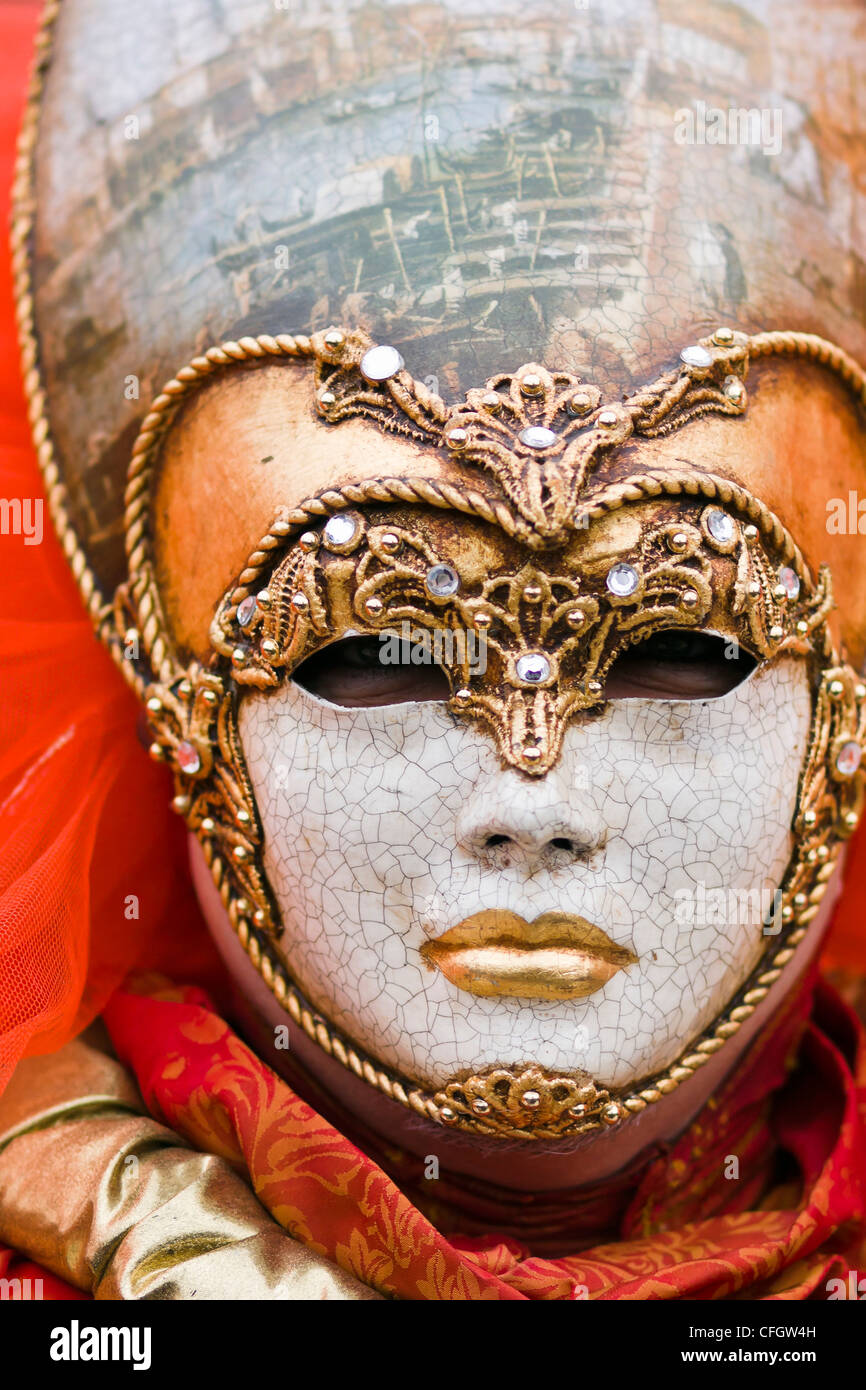 Karneval in Venedig Maske Trachtenumzug Stockfoto