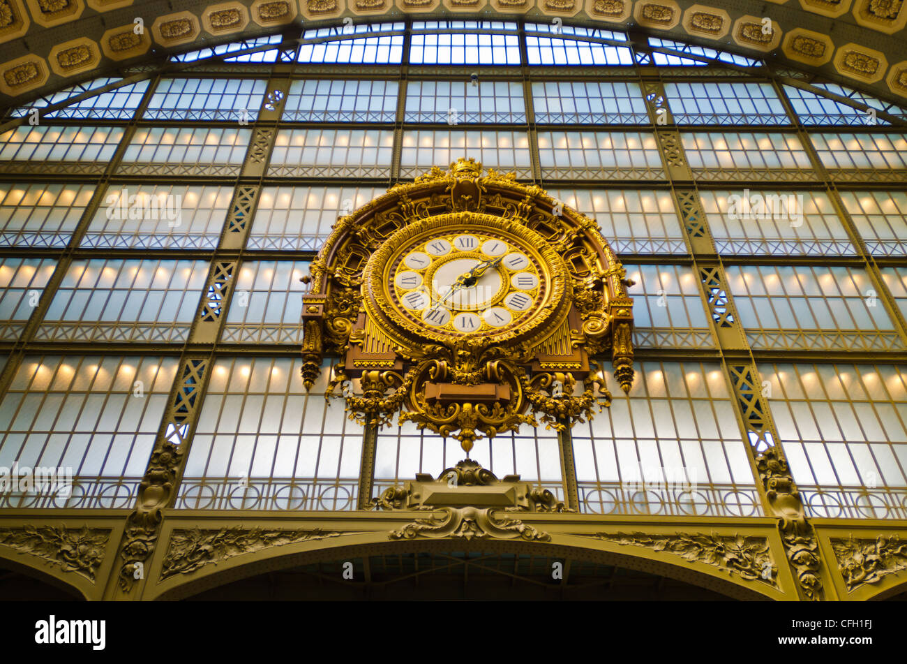 Uhr im Musée d ' Orsay, Paris, Frankreich Stockfoto