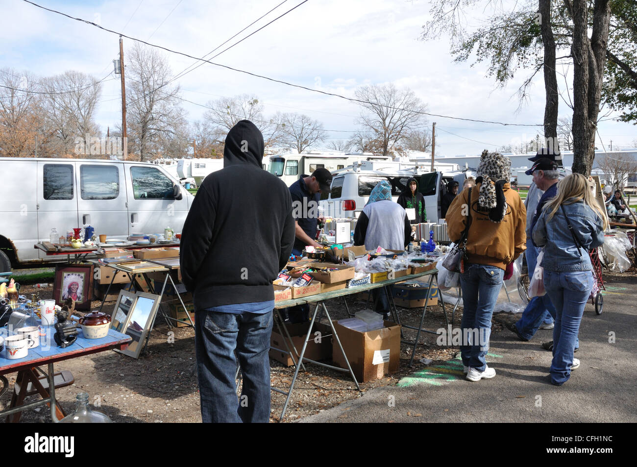 Ersten Montag Fachbesuchertage Flohmarkt in Canton, Texas, USA - älteste und größte Flohmarkt in den USA Stockfoto