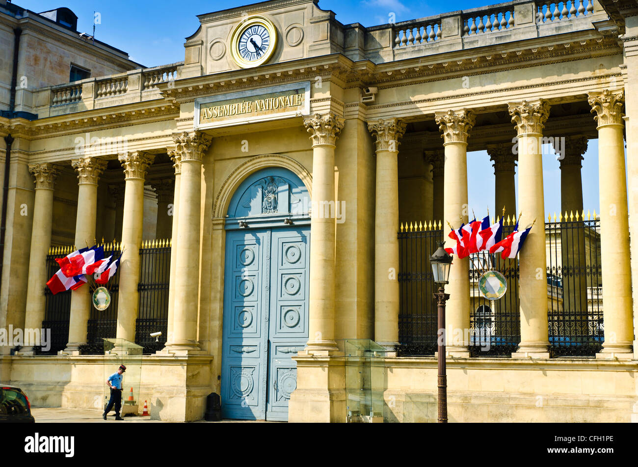 Place du Palais (Assemblée nationale), Paris, Frankreich Stockfoto