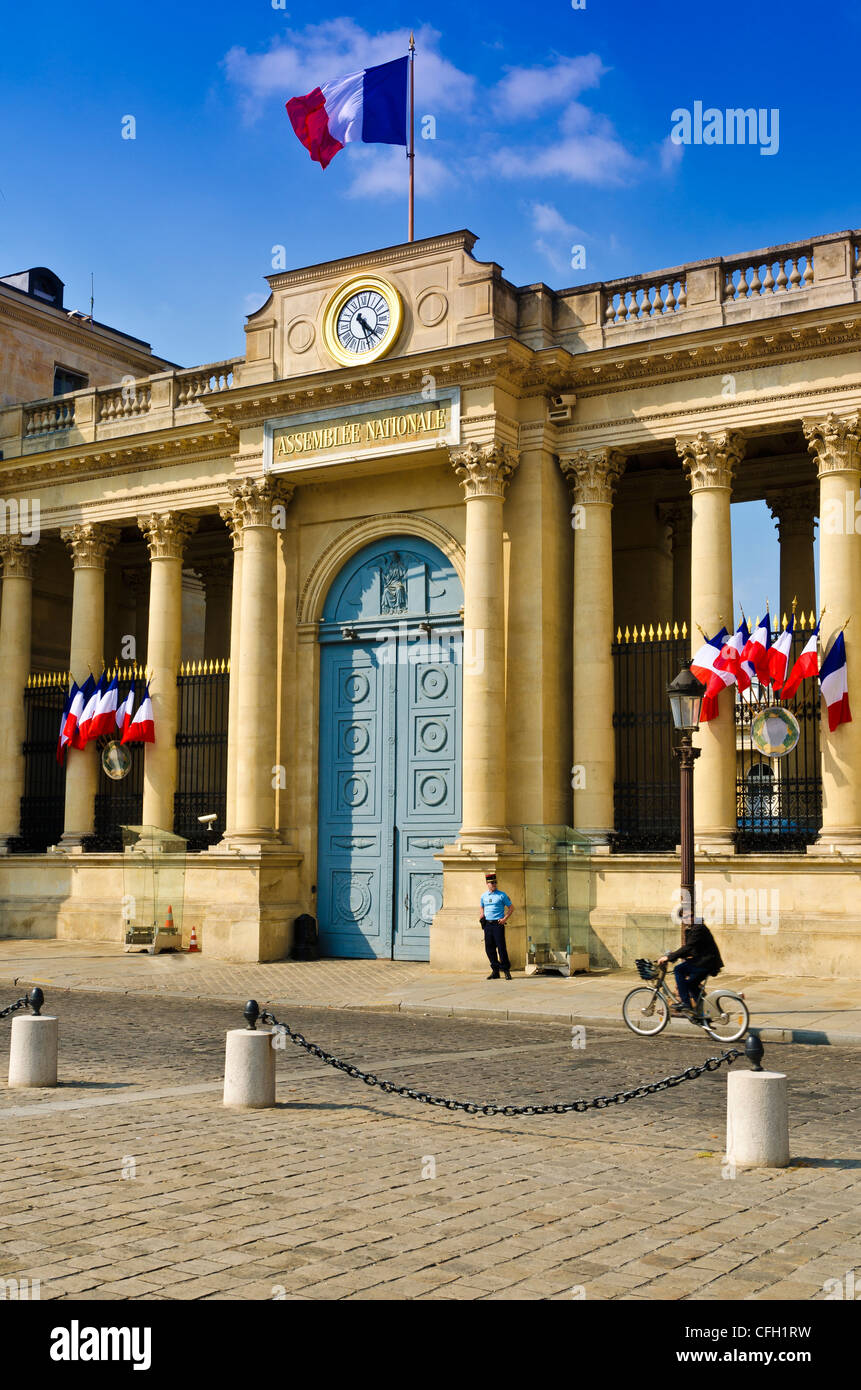 Place du Palais (Assemblée nationale), Paris, Frankreich Stockfoto
