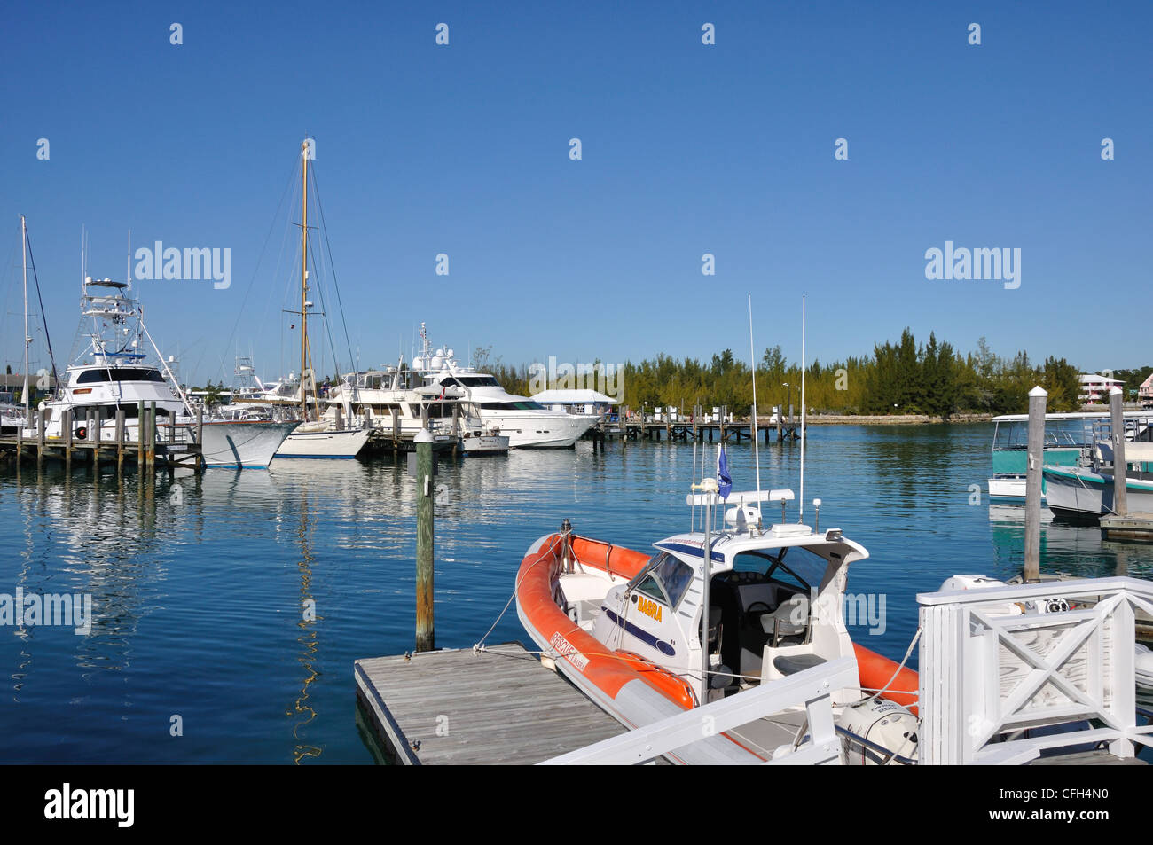 Marina, Freeport, Bahamas Stockfoto