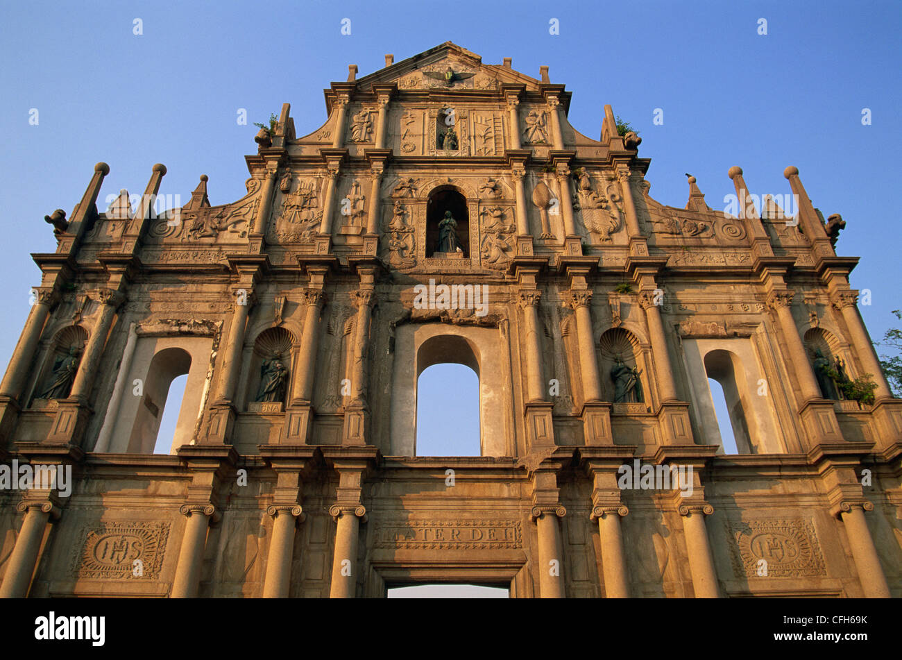 China, Macau, Ruinen von St. Paul Kirche Stockfoto