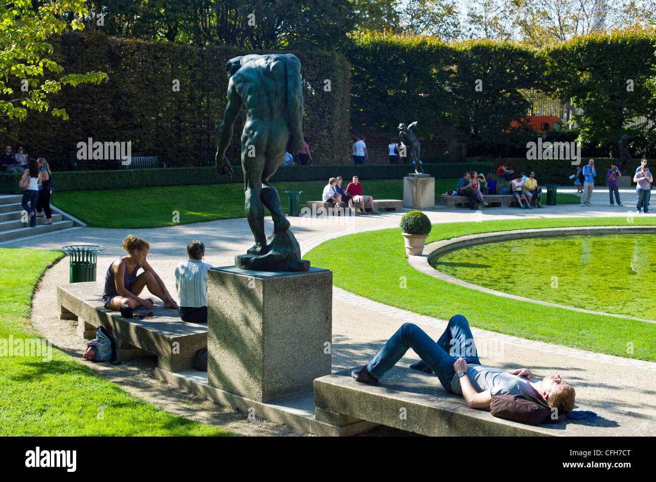 Frankreich, Paris, 7. Arrondissement, Gärten des Rodin-Museums Stockfoto