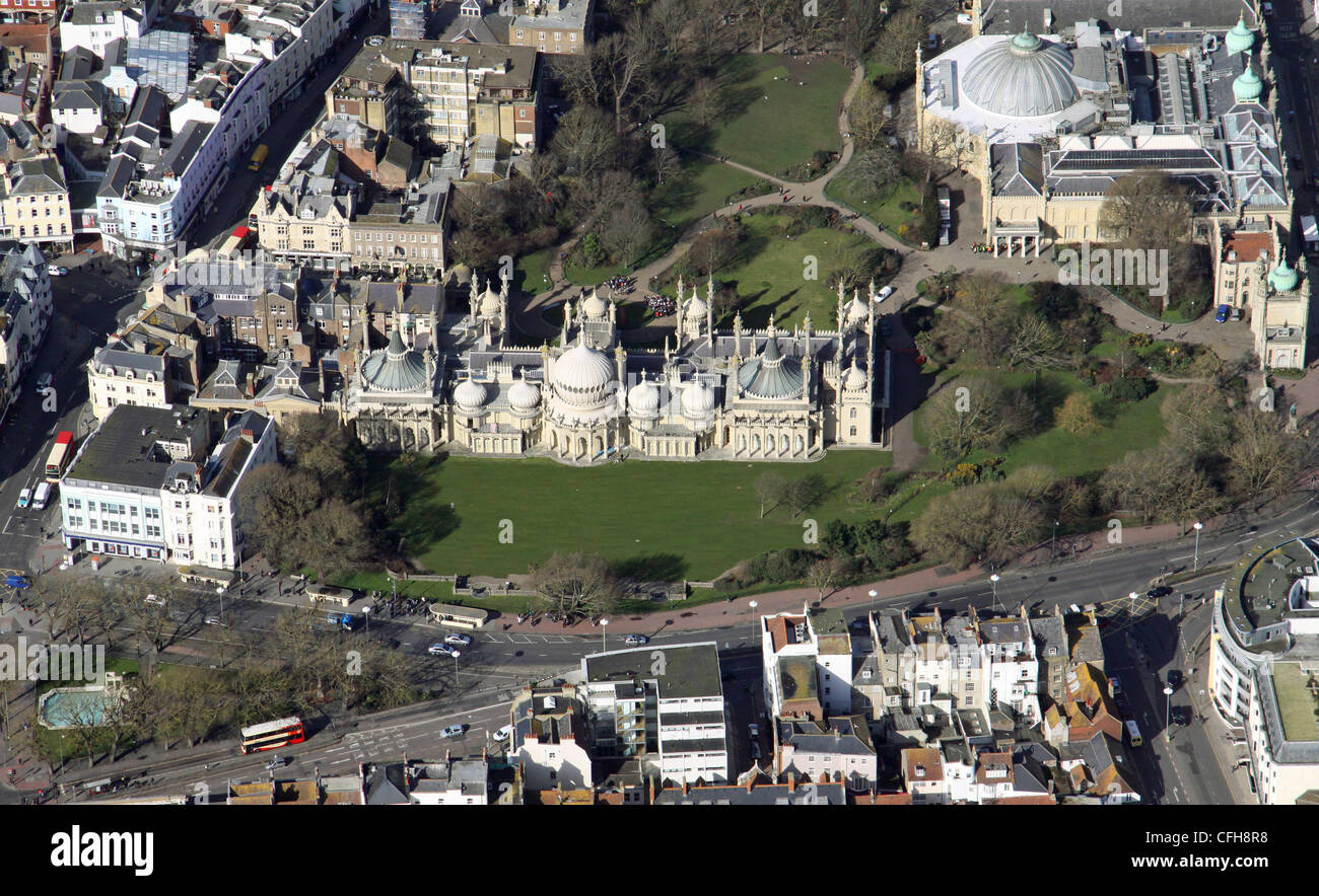 Luftaufnahme des Royal Pavilion, Brighton Stockfoto