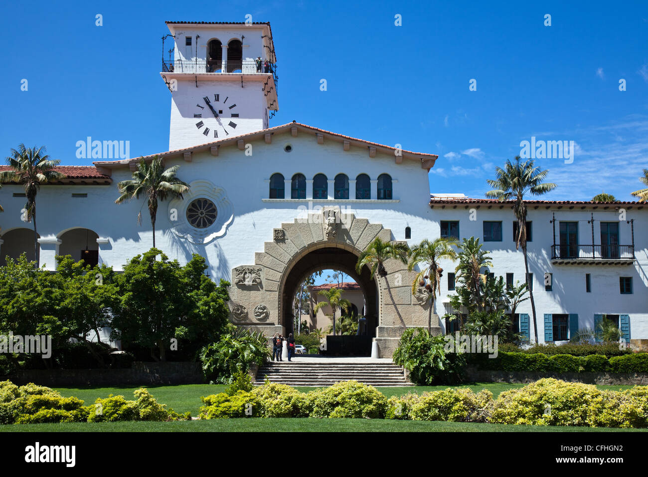 USA, California, Santa Barbara, das Gerichtsgebäude Stockfoto