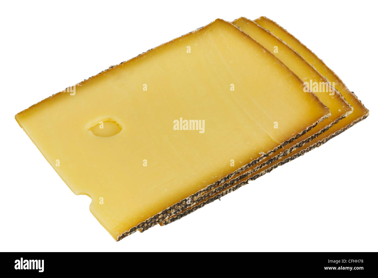 Schnittkäse als einen Ausschnitt Stockfoto