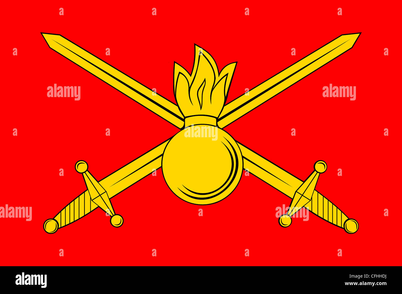 Flagge der russischen Armee. Stockfoto