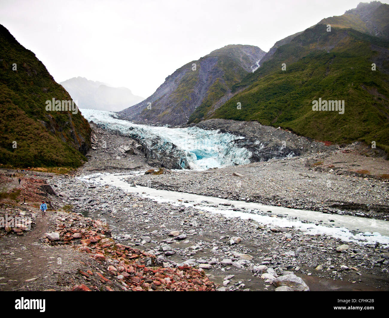 Ein Blick in Richtung Fox-Gletscher in Neuseeland Stockfoto