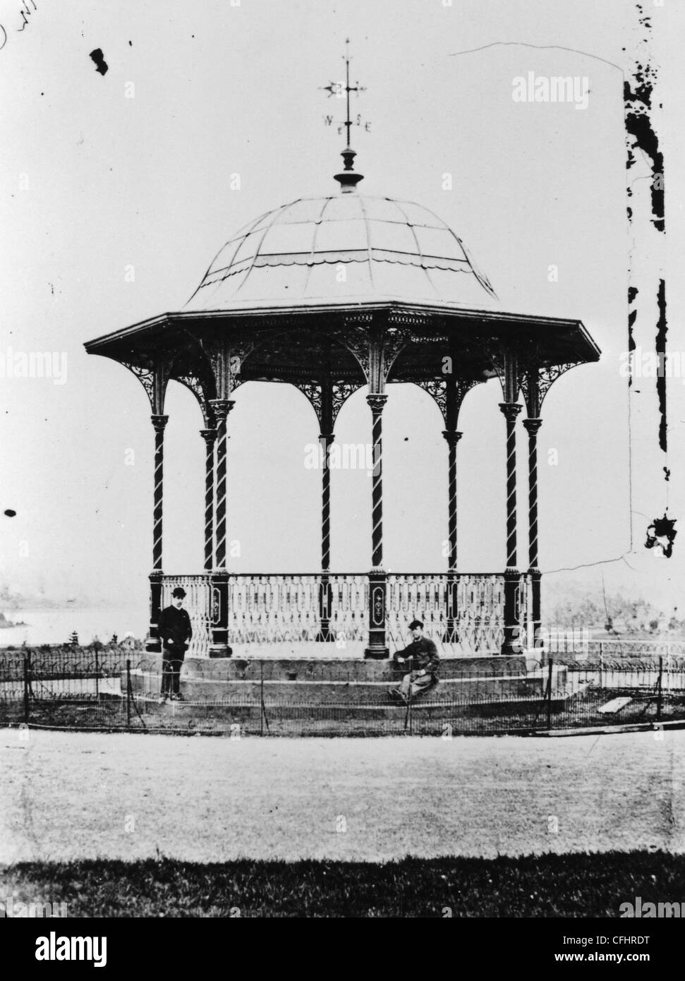Musikpavillon, Westpark, Wolverhampton, 1882. Stockfoto
