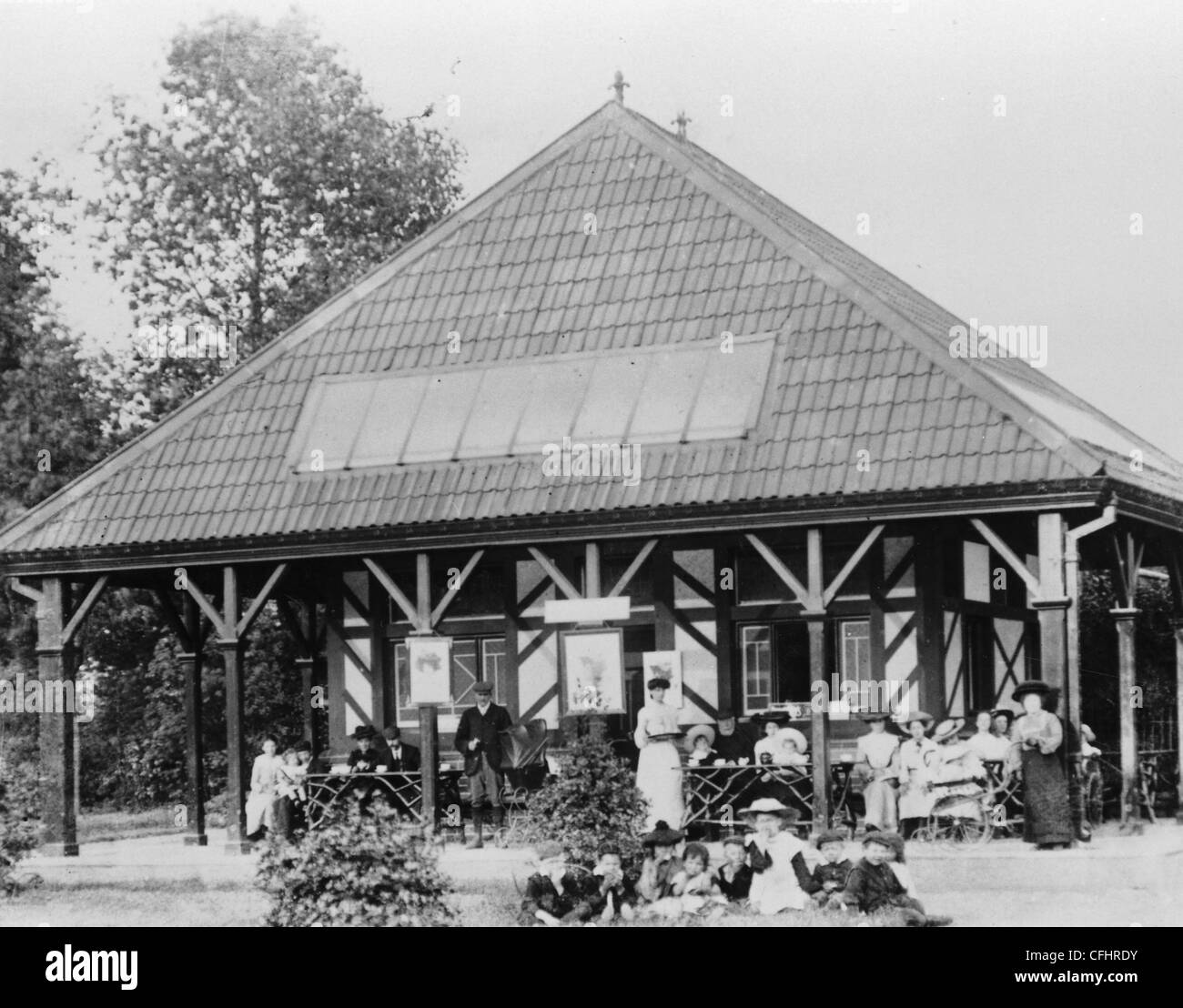 Das Chalet, Westpark, Wolverhampton, Juni 1905. Stockfoto