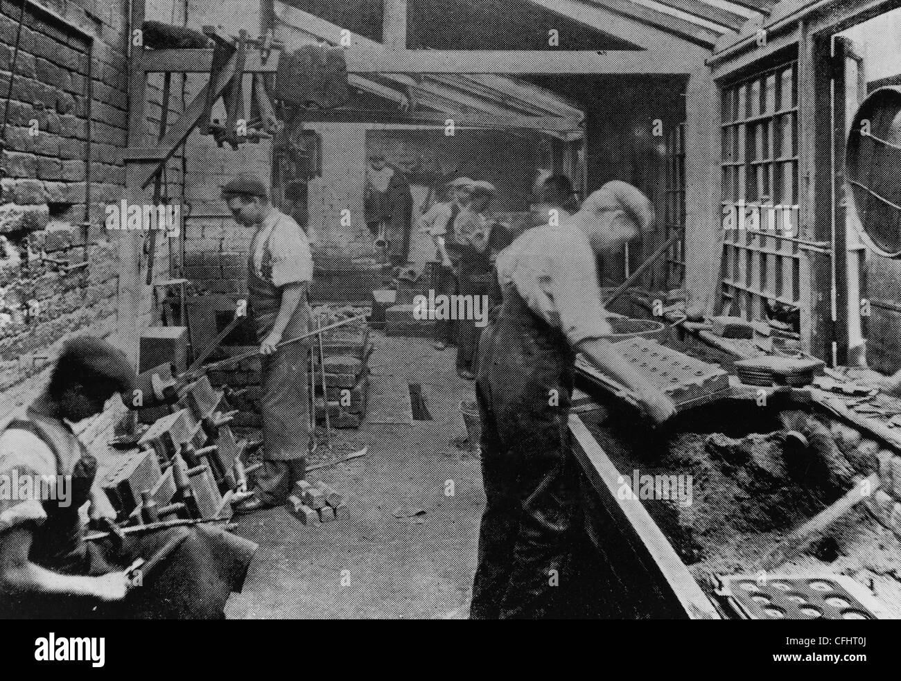 Messing Casting Shop, James Gibbons Ltd., Blakenhall, Wolverhampton, 1911. Stockfoto