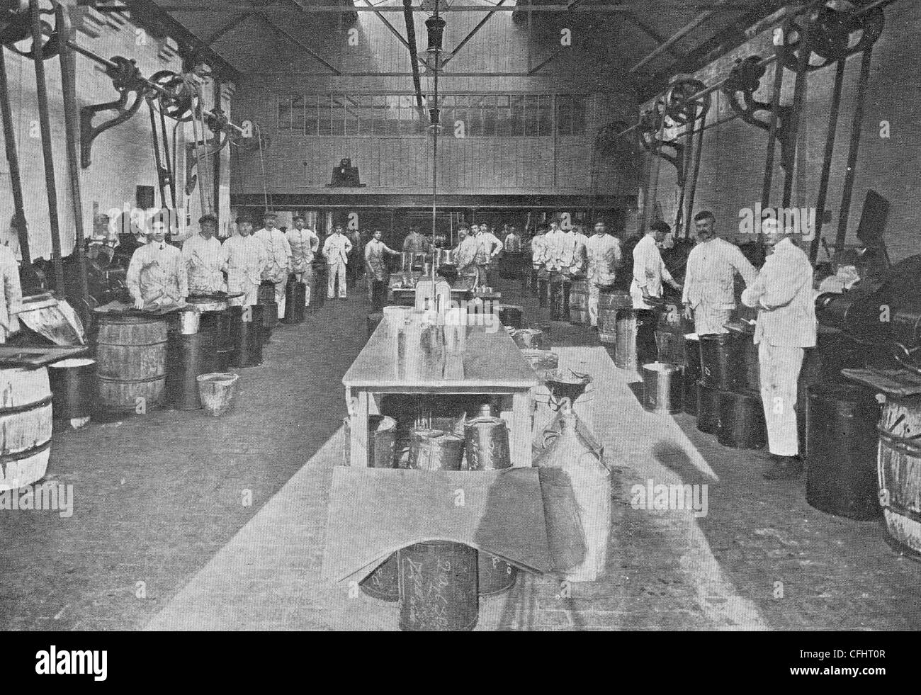 Druckfarbe Manufacturing, Mander Brothers Ltd., Wolverhampton, Anfang des 20. Jahrhunderts. Stockfoto