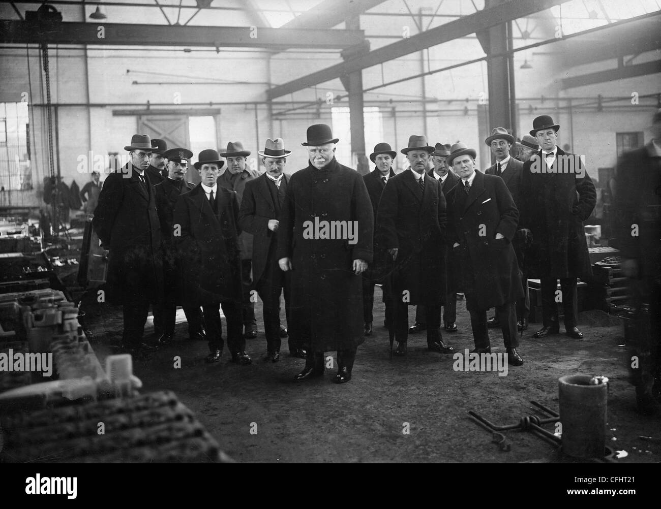 Premierminister von Neuseeland Besuch, Sunbeam Motor Car Company, Wolverhampton, 13. Dezember 1923. Stockfoto