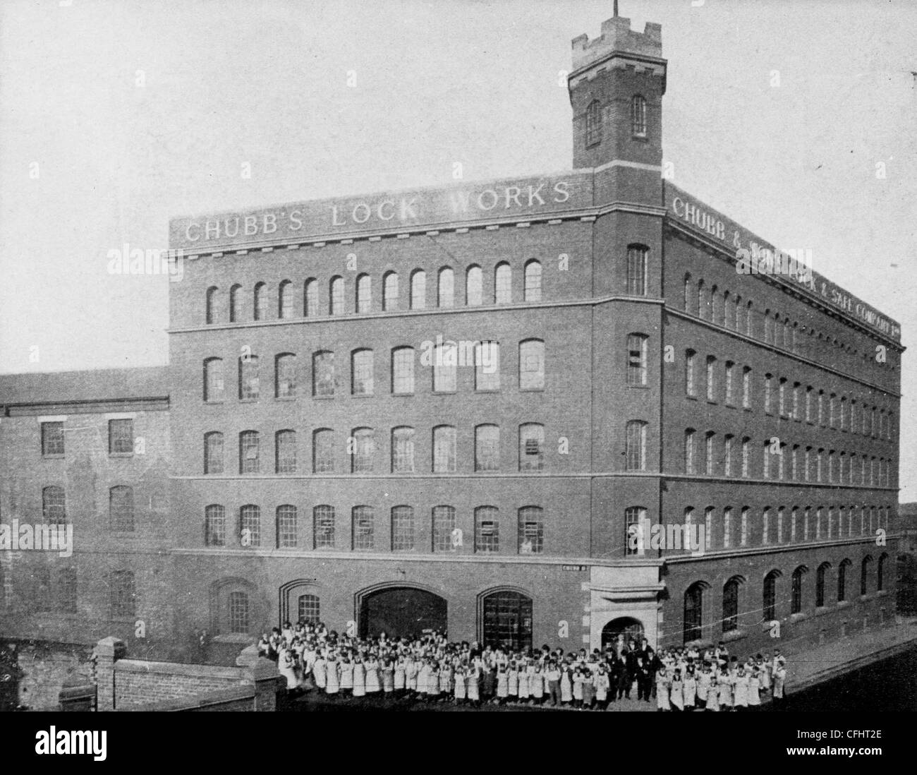 Chubb Gebäude, Chubb & Söhne Lock & Safe Company Ltd., Chubb Street, Wolverhampton, Anfang des 20. Jahrhunderts. Stockfoto