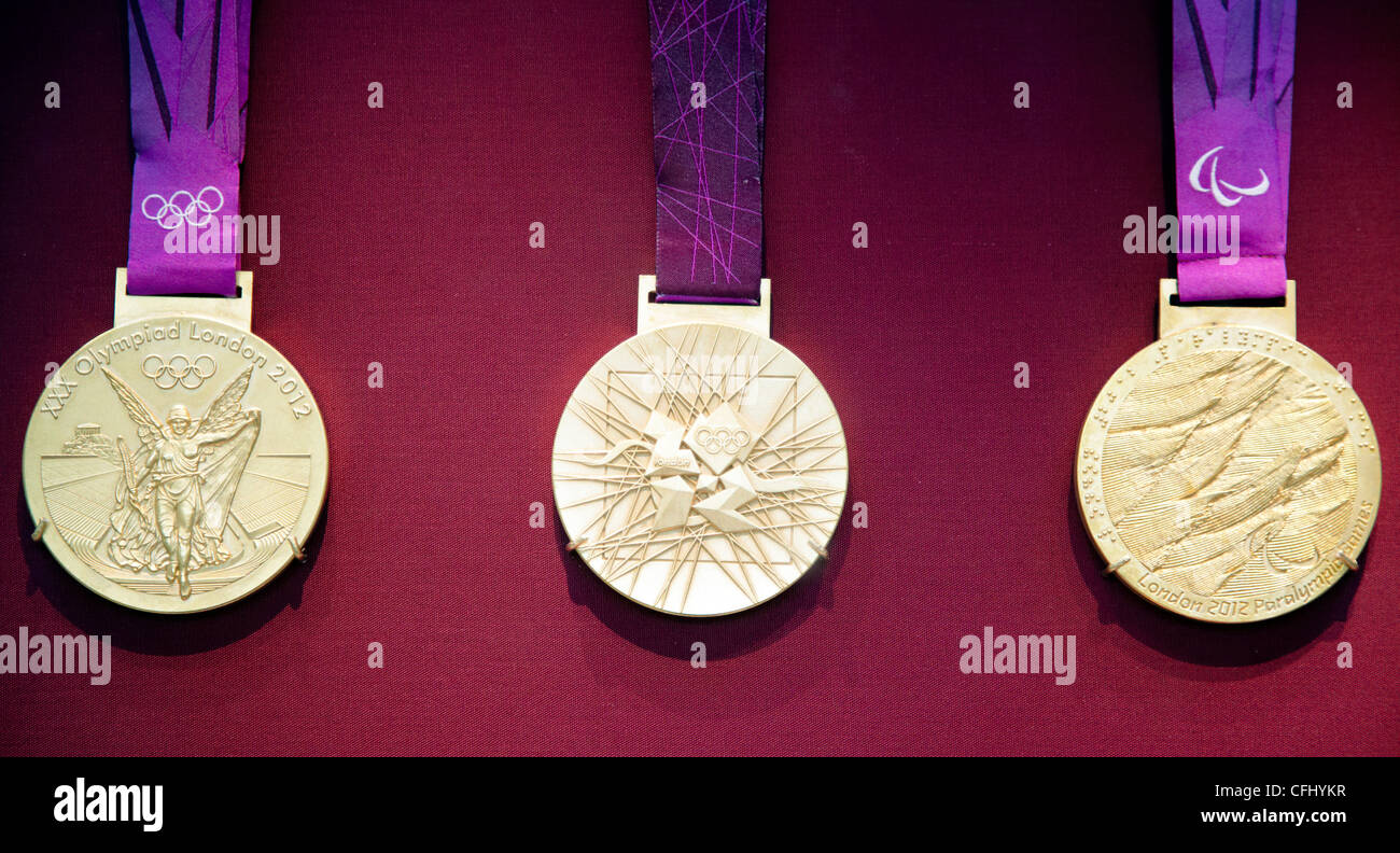 Olympischen Spielen Medaillen London 2012 British Museum London UK Stockfoto