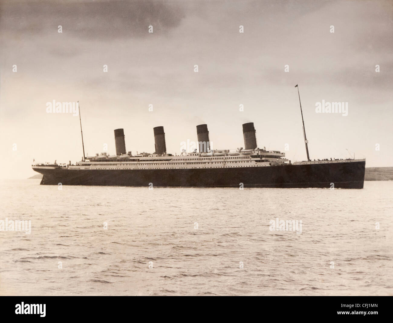 RMS Titanic der White Star Line, die sank um 14.20 Uhr, Montag morgen April 15, 1912 nach der Kollision mit einem Eisberg im Nordatlantik. Stockfoto