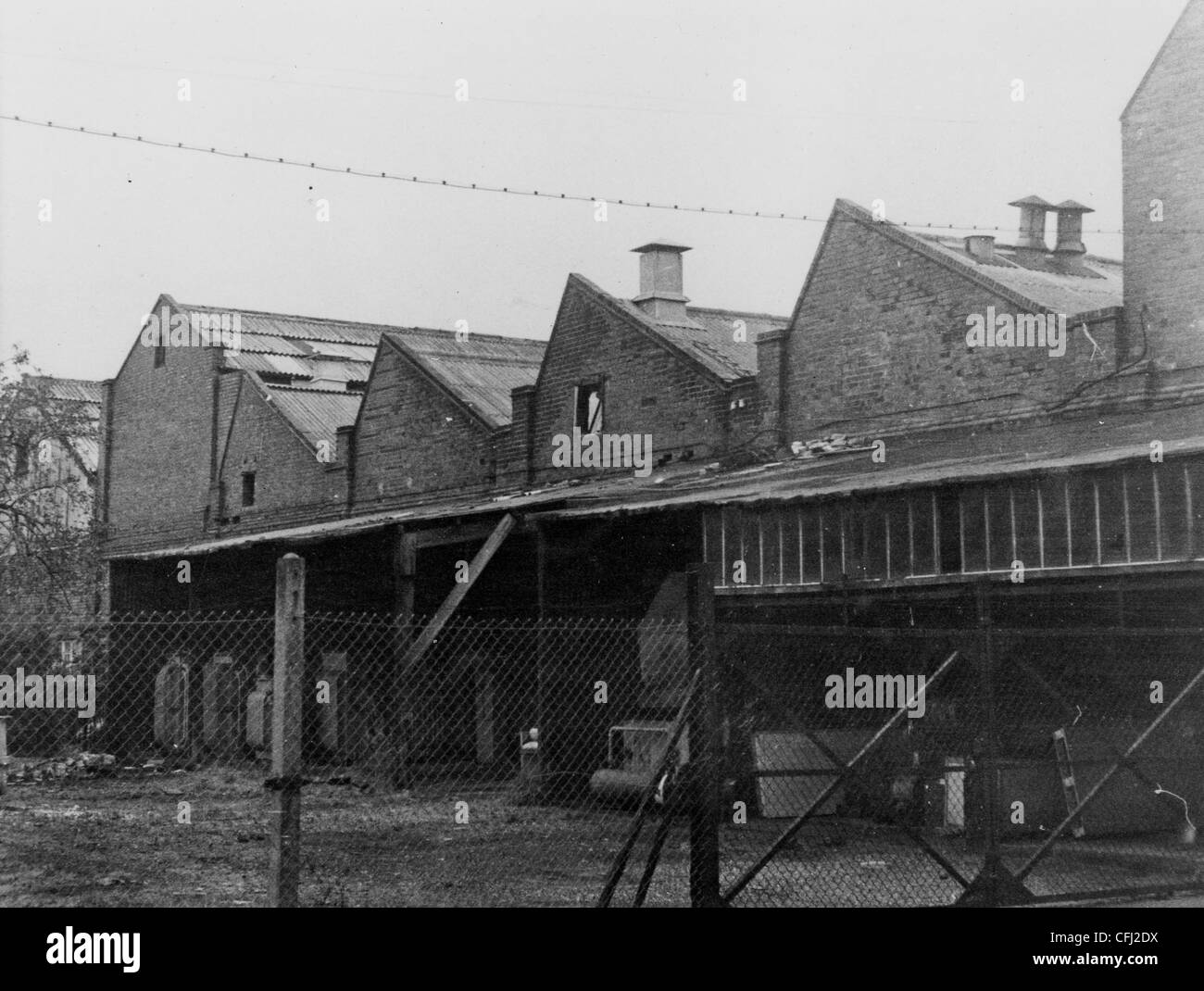Frühere Werke von Clyno Engineering Company Ltd., Pelham Street, Blakenhall, Wolverhampton, Mitte des 20. Jahrhunderts. Stockfoto