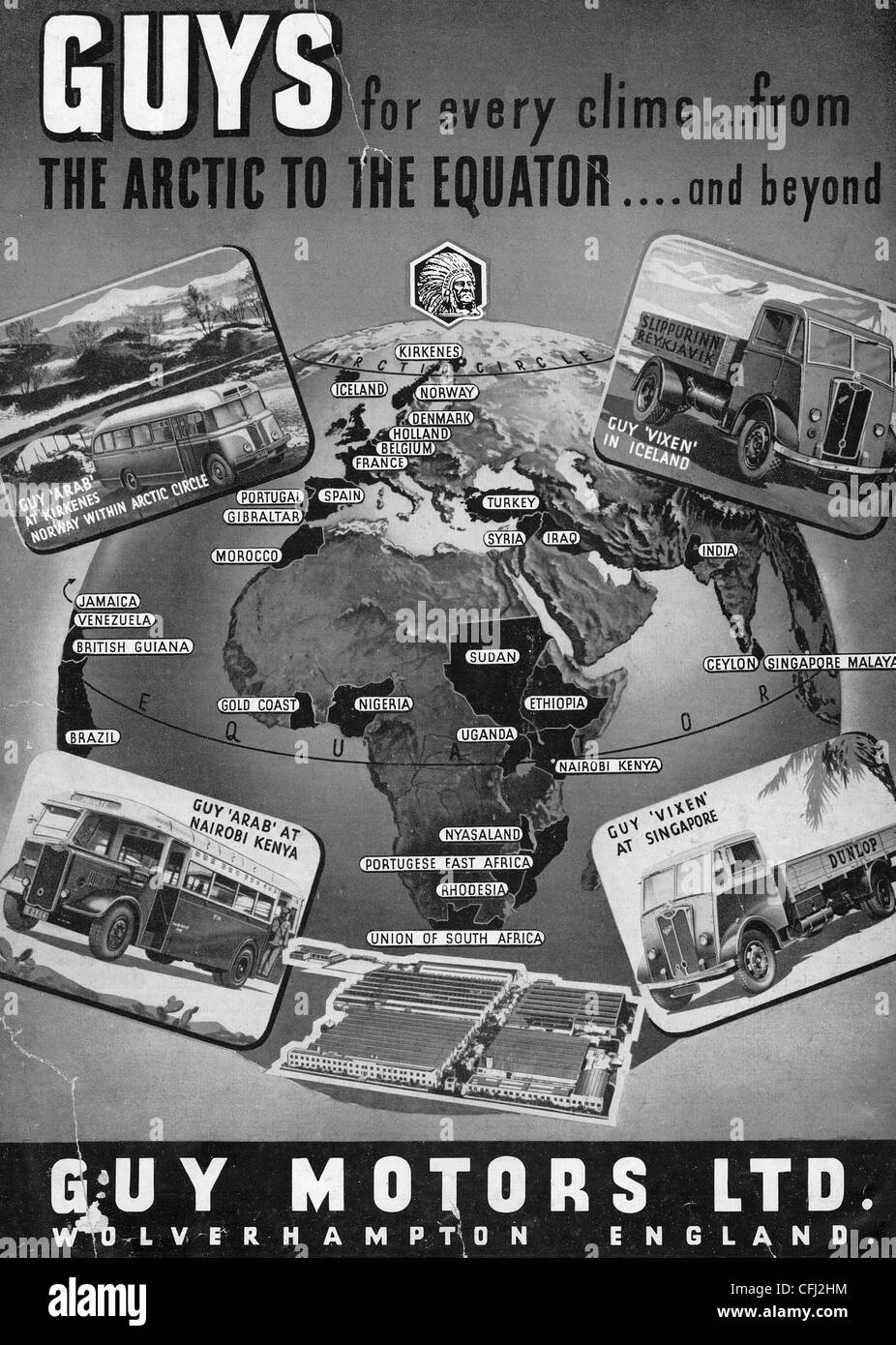 Werbung, Guy Motors Ltd., Wolverhampton, c 1950. Stockfoto