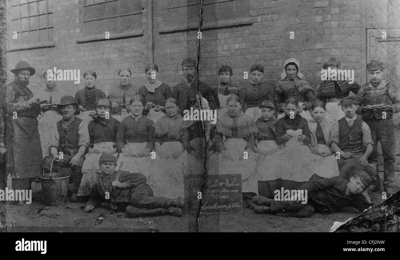 Mitarbeiter, William Miller & Söhne, Stour Valley Werke, Monmore Green, Wolverhampton, c 1875-1885. Stockfoto