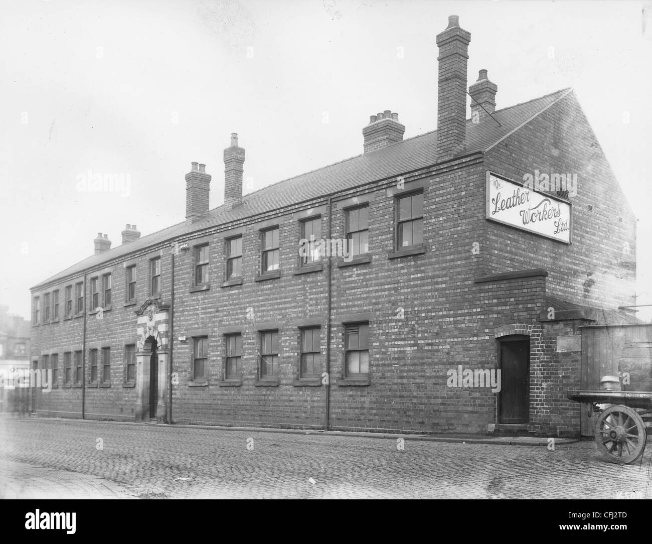 Factory, Leder Arbeitnehmer GmbH, untere Stafford Straße, Wolverhampton, Anfang des 20. Jahrhunderts. Stockfoto