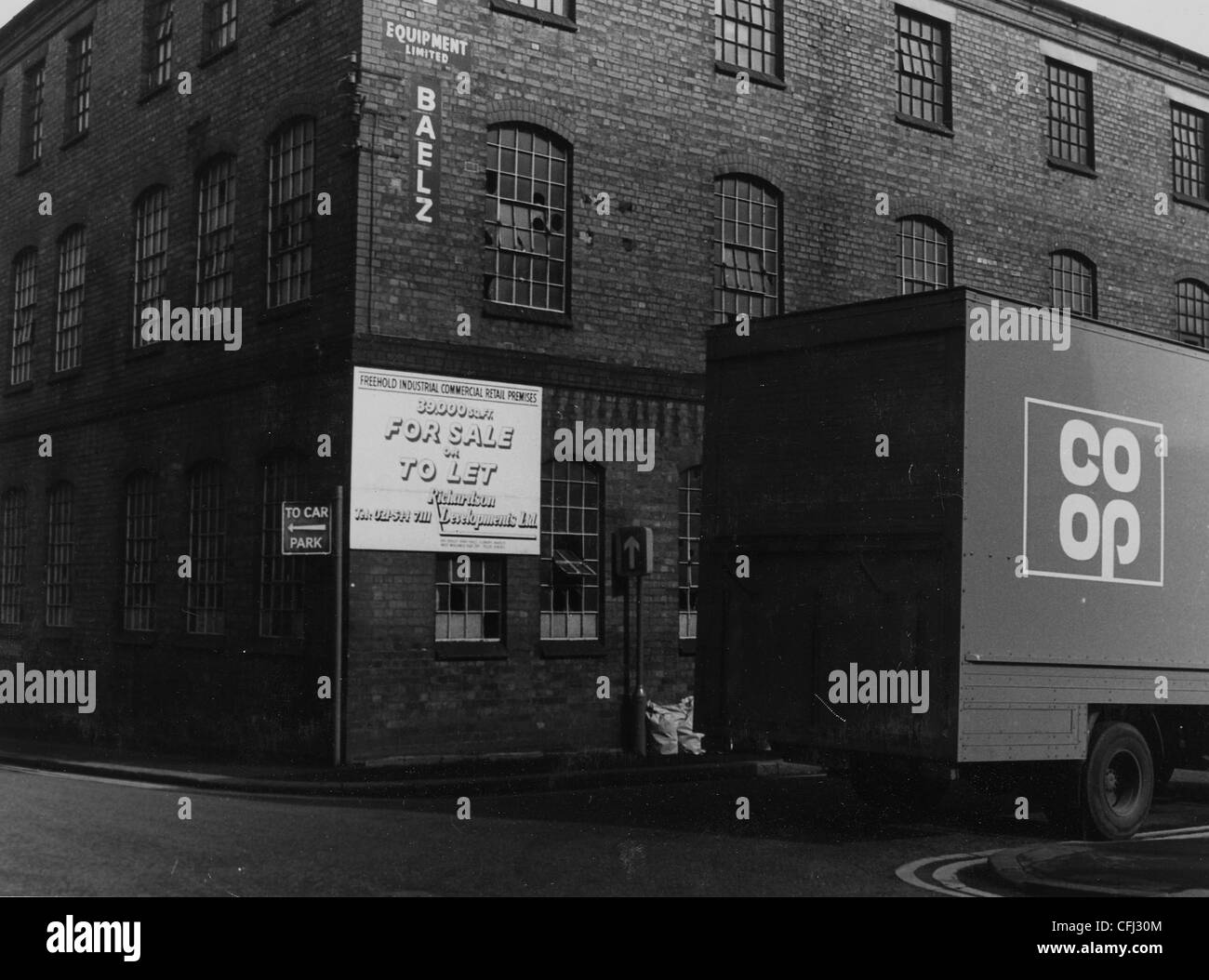 Gelände des ehemaligen, Chubb & Söhne Lock & Safe Company Ltd., Wolverhampton, 22. März 1982. Stockfoto