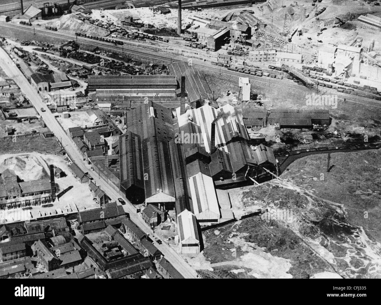 Aerial View, GKN Sankey, Ettingshall, Wolverhampton, Ende des 20. Jahrhunderts. Stockfoto