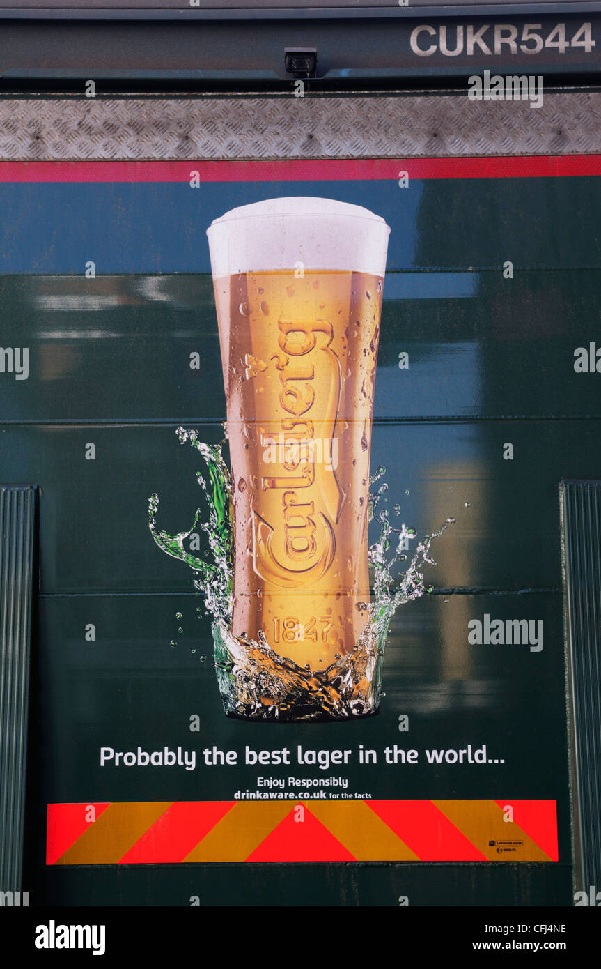 Carlsberg Lieferung Van Detail, Cambridge, England, UK Stockfoto