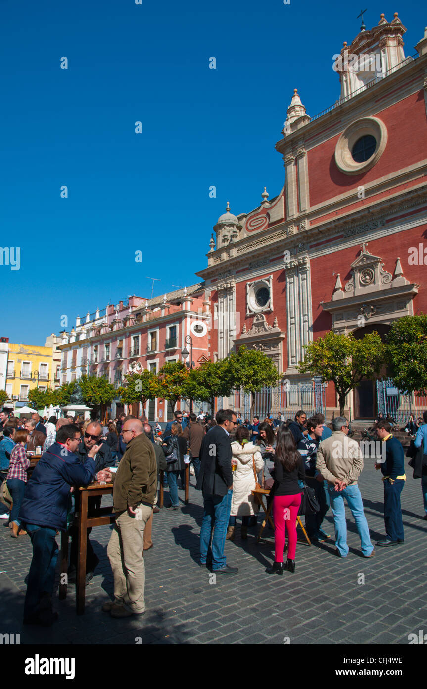 Plaza del Salvador quadratischen zentralen Sevilla Andalusien Spanien Stockfoto