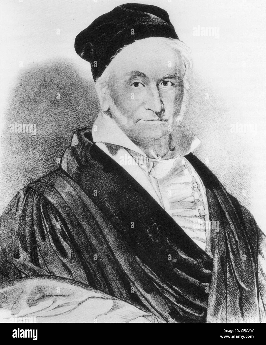 JOHANN CARL FRIEDRICH GAUß (1777-1855) deutscher Mathematiker und Wissenschaftler Stockfoto