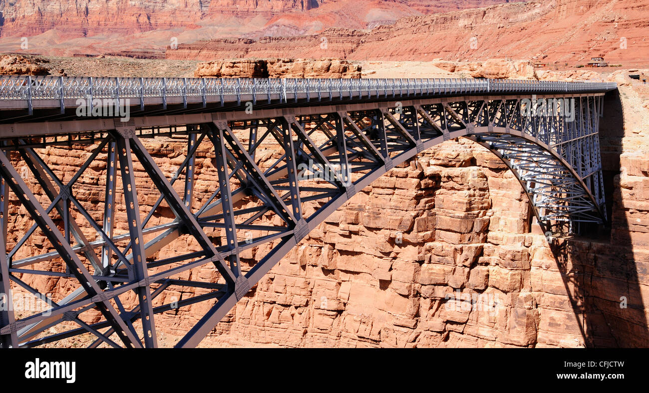 Navajo-Brücke über den Colorado River bei Lees Ferry Stockfoto