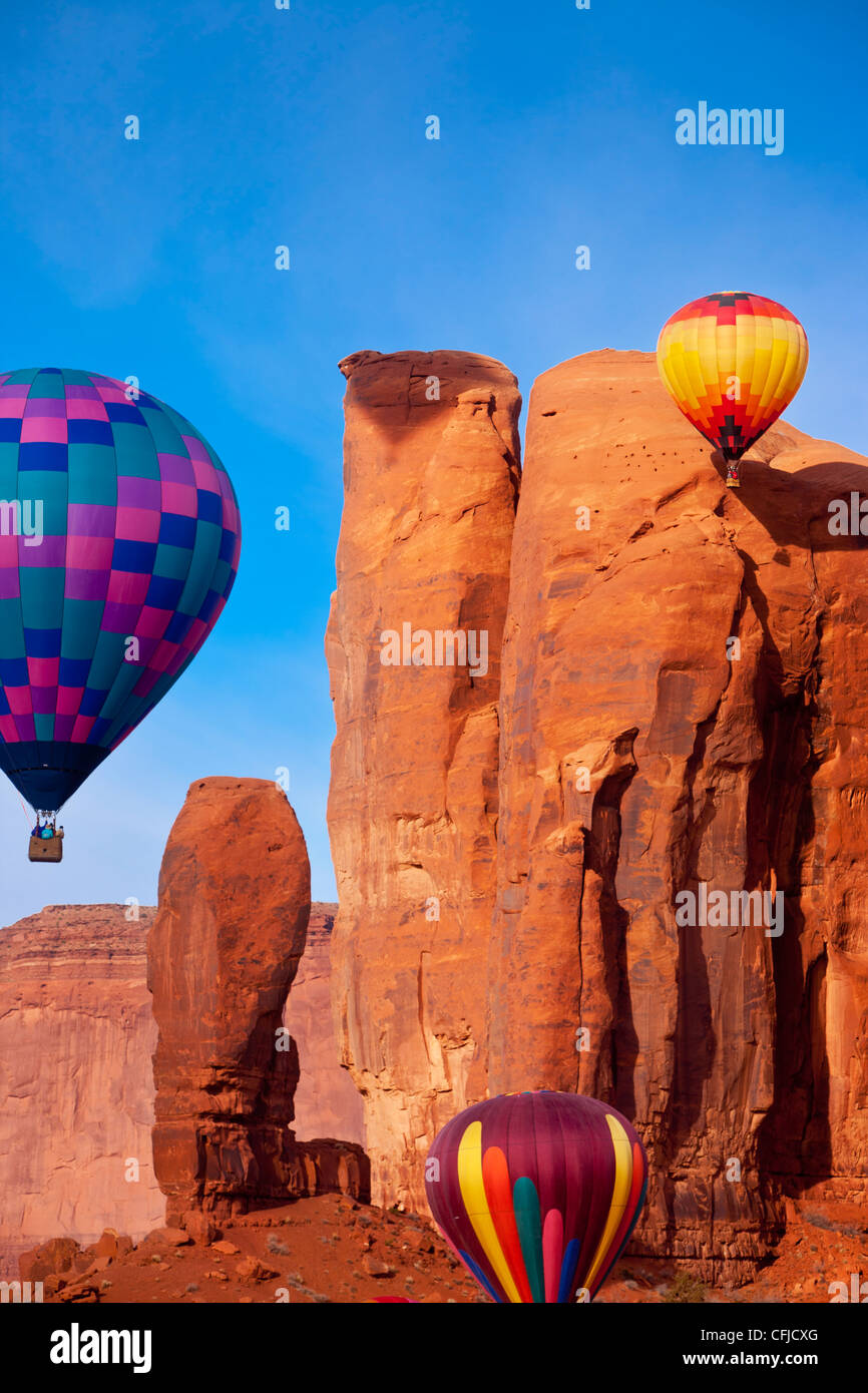 Heißluft-Ballon-Festival im Monument Valley, Arizona USA Stockfoto