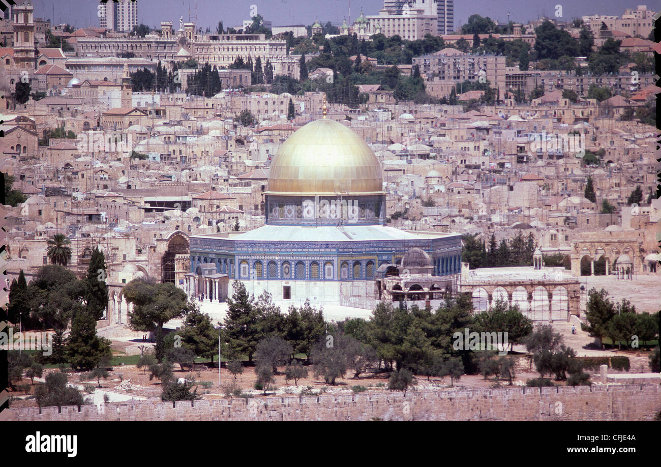 Kuppel der Moschee in Jerusalem Rock Stockfoto