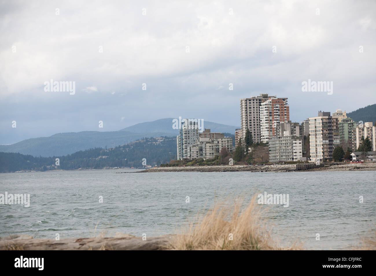 Ein düsterer Tag in Vancouver, British Columbia. Stockfoto