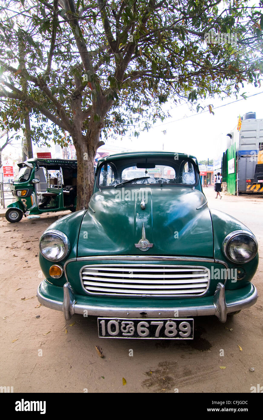 Eine schöne alte Morris Auto in Jaffna, Sri Lanka. Stockfoto