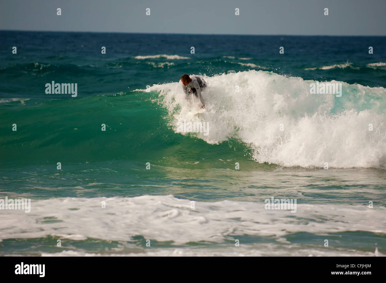 Surfen auf Fuerteventura Stockfoto