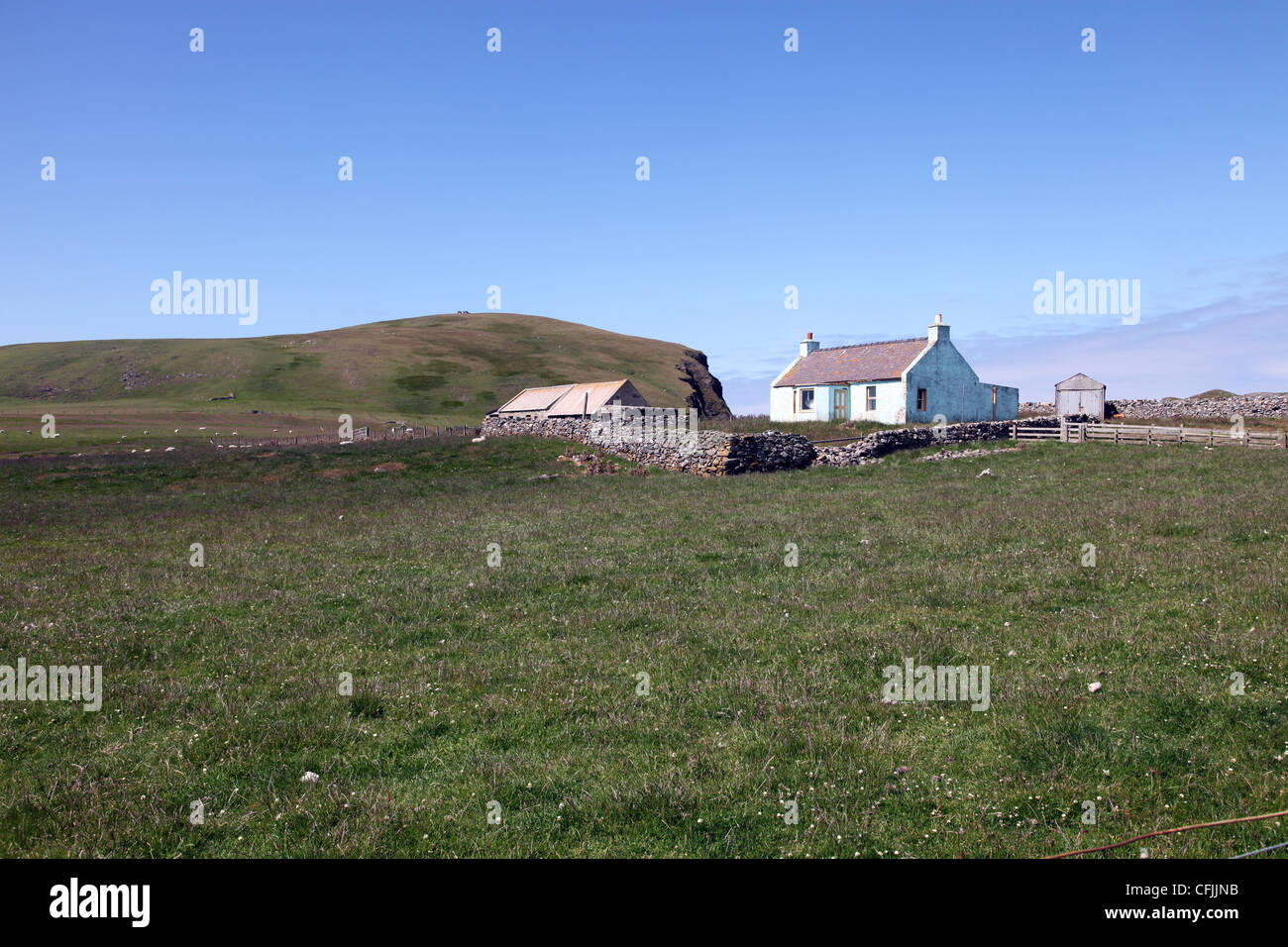 Croft, Fair Isle, Shetland, Schottland, Vereinigtes Königreich, Europa Stockfoto