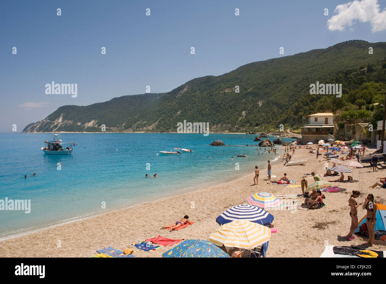 Aghios Nikitas Strand, Lefkada, Ionische Inseln, griechische Inseln, Griechenland, Europa Stockfoto