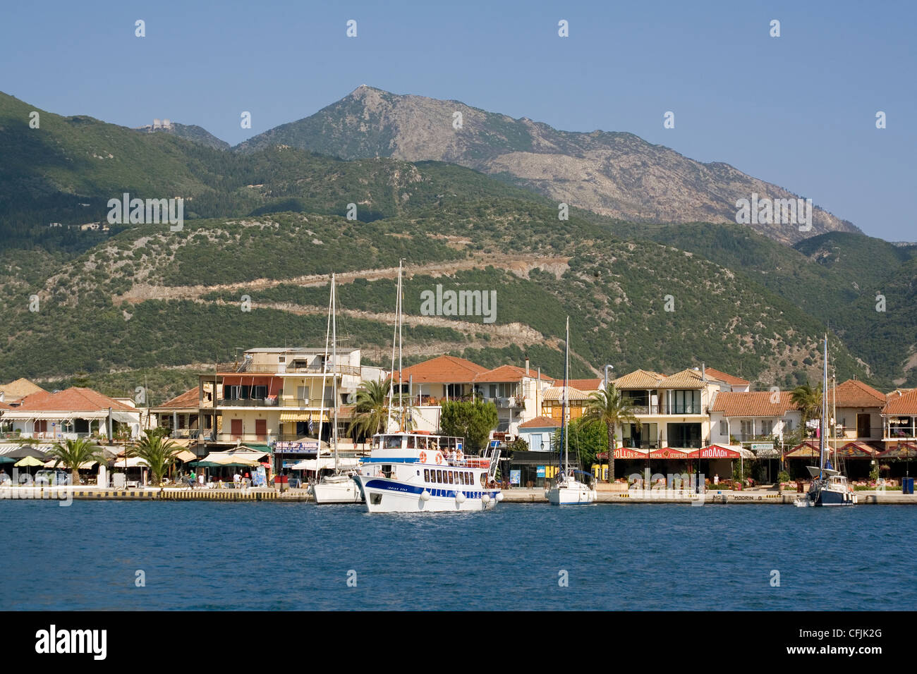 Nidri, Lefkada, Ionische Inseln, griechische Inseln, Griechenland, Europa Stockfoto