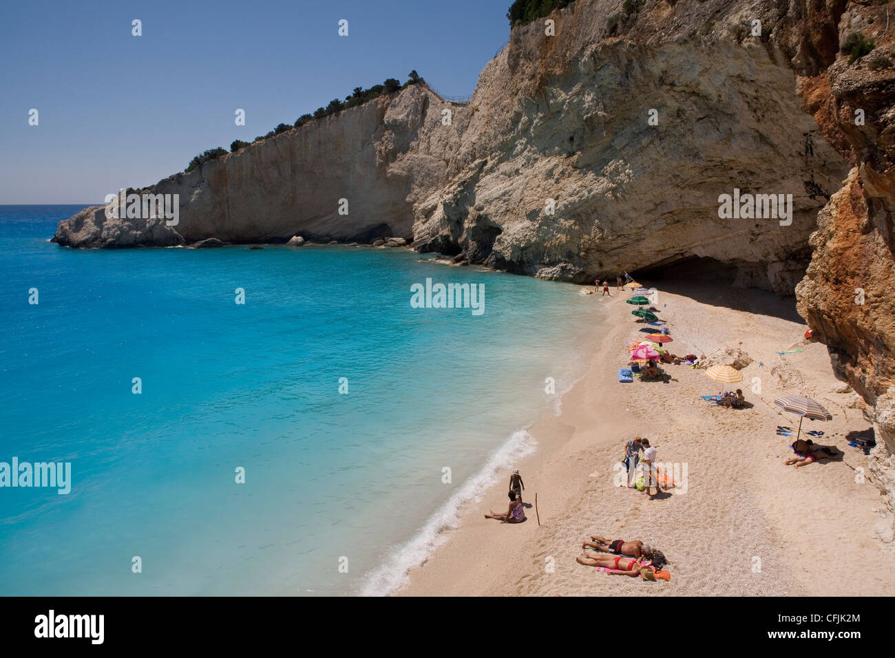 Porto Katsiki Strand, Lefkada, Ionische Inseln, griechische Inseln, Griechenland, Europa Stockfoto