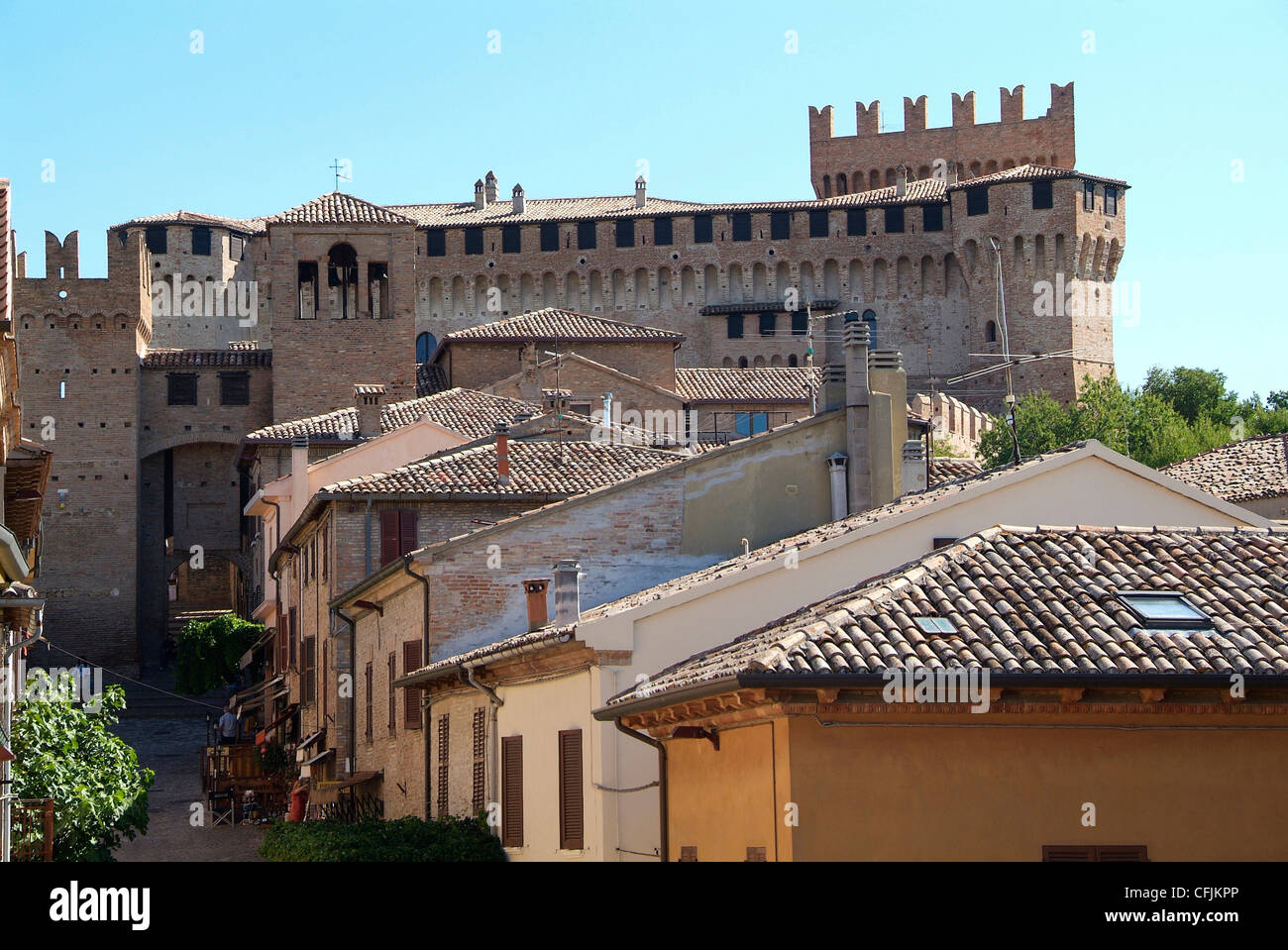 Gradara, Altstadt, Adria-Küste, Emilia-Romagna, Italien, Europa Stockfoto