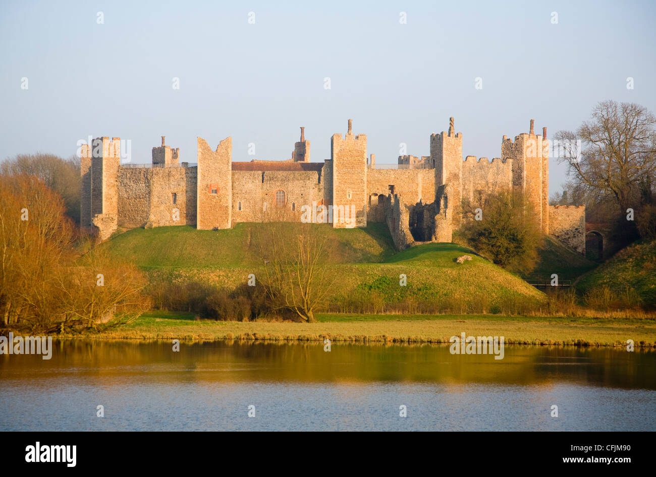 Framlingham Castle und die bloße, Suffolk, England Stockfoto