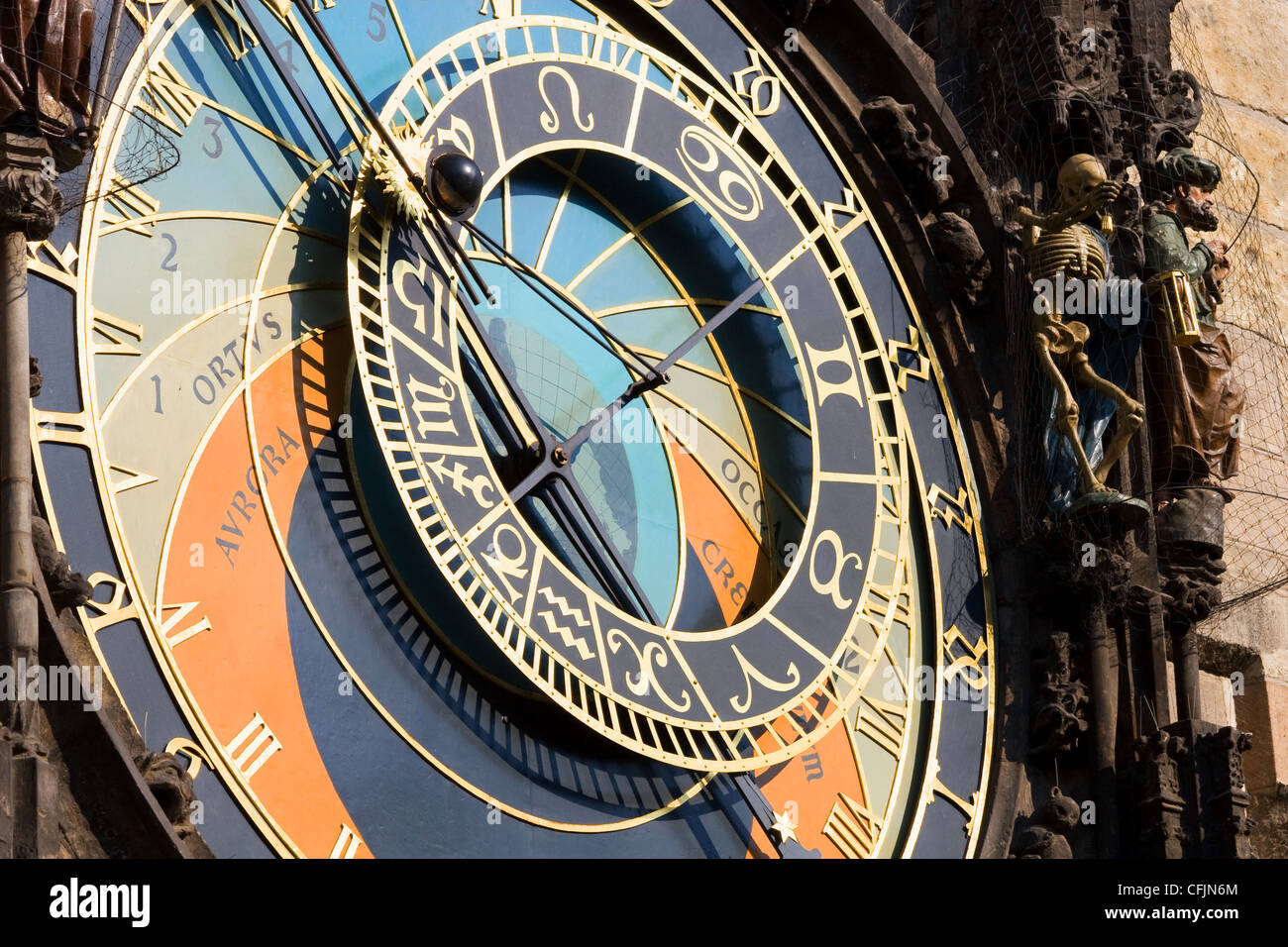 Astronomische Uhr ein Wahrzeichen in Prag, Tschechien. Stockfoto