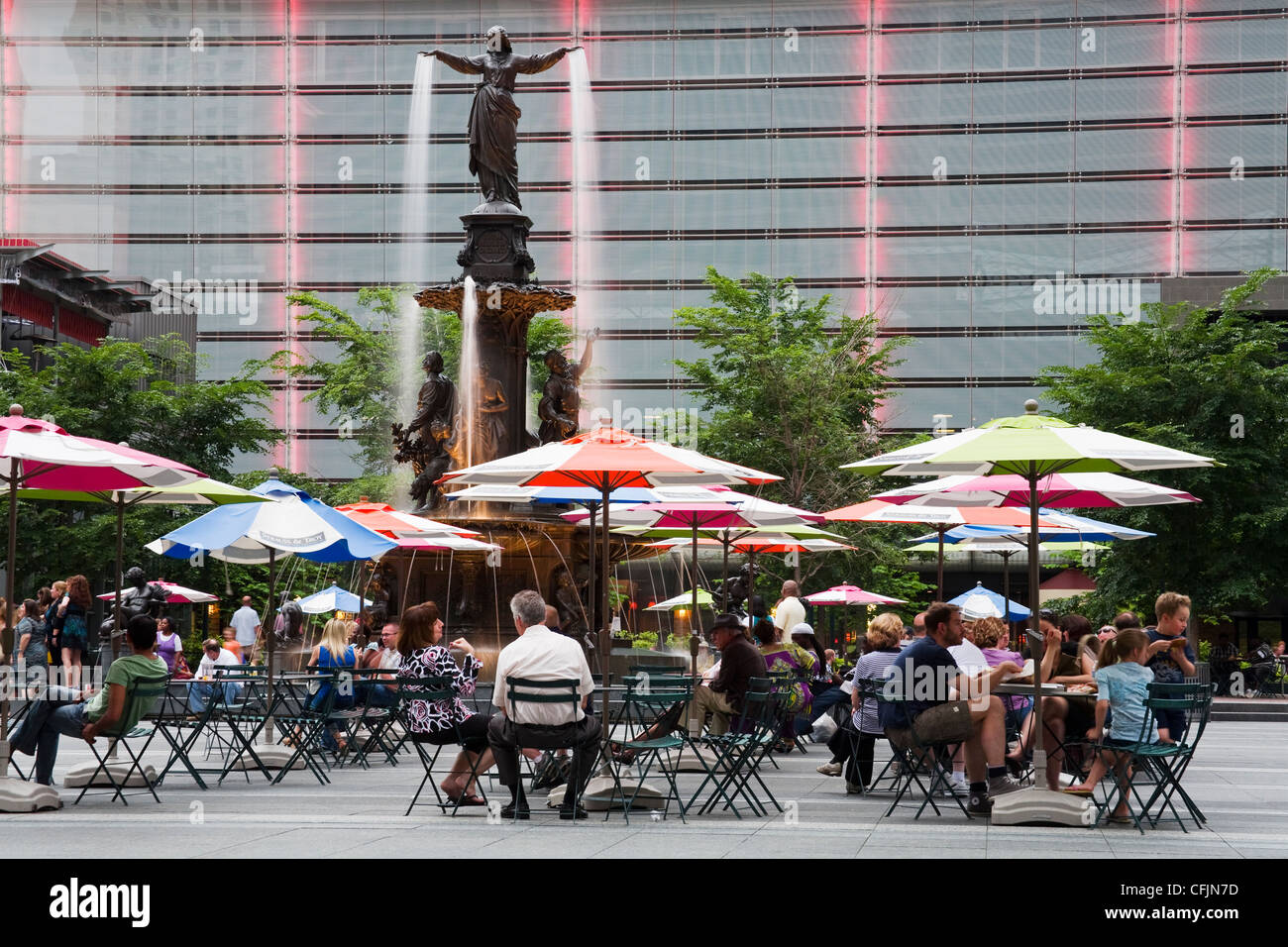 Fountain Square, Cincinnati, Ohio, Vereinigte Staaten von Amerika, Nordamerika Stockfoto