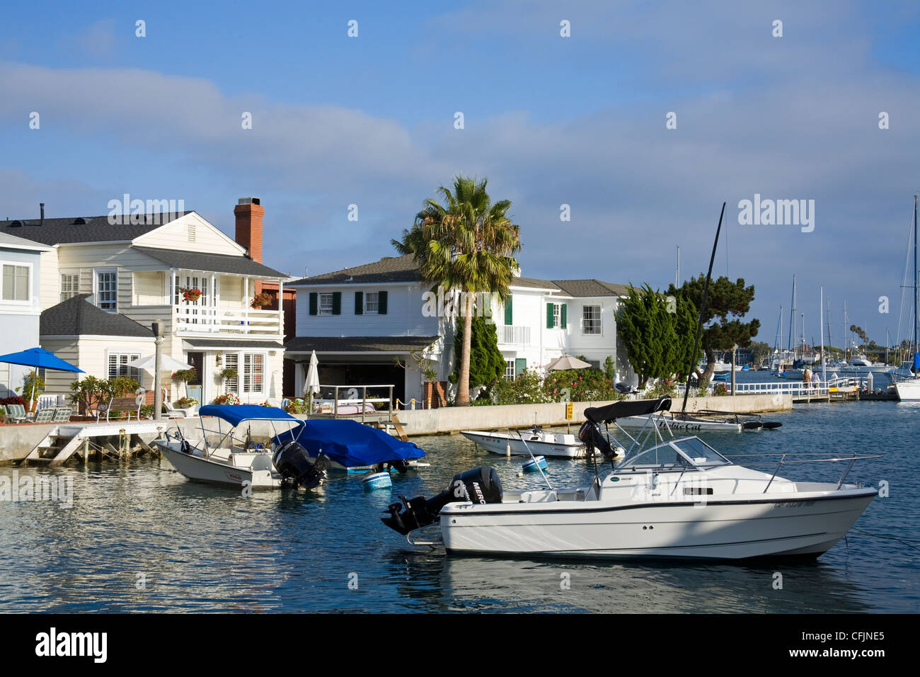 Canal Grande auf Balboa Island, Newport Beach, Orange County, California, Vereinigte Staaten von Amerika, Nordamerika Stockfoto